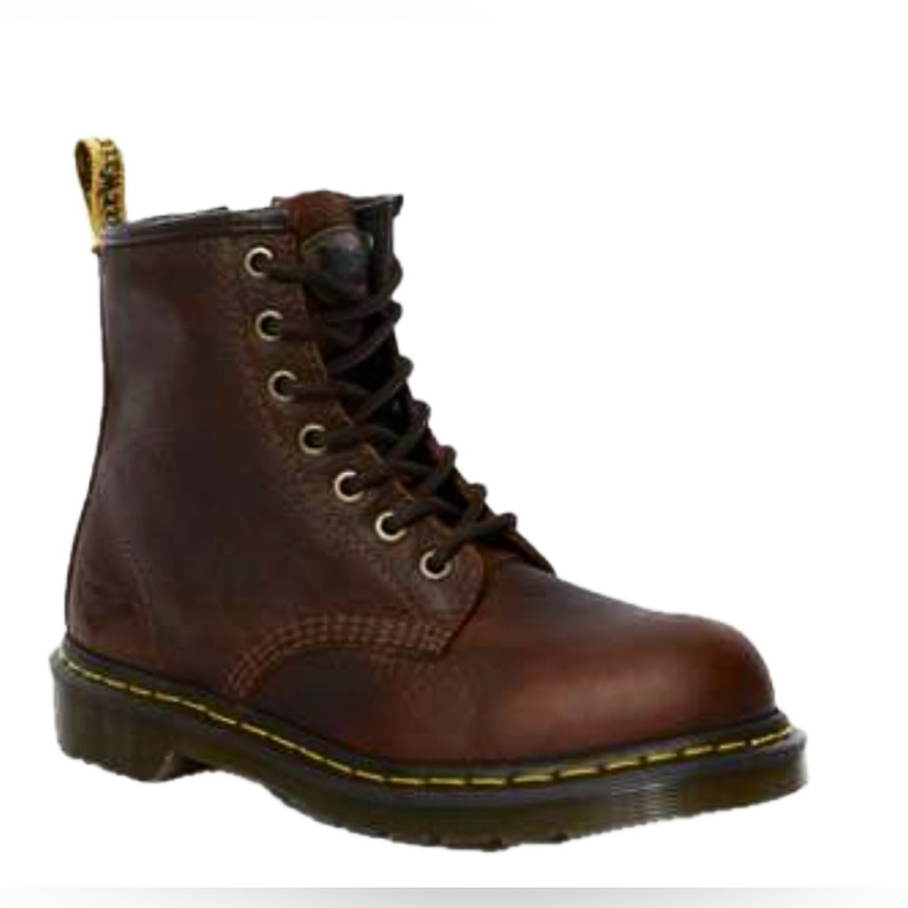 Dr. Martens Maple Zip Steel Toe Work Boots Teak